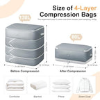 Comforter Storage Bag - 130L Large Capacity Blanket Storage Bags 4-Layer Ultra - Image 2