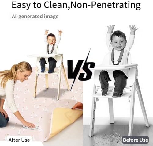 Non-Slip Baby Splat Mat for Under High Chair - Image 3