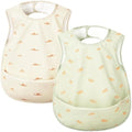 KeaBabies Waterproof Bibs for Baby Girl, 2-pk Lightweight by KeaBabies