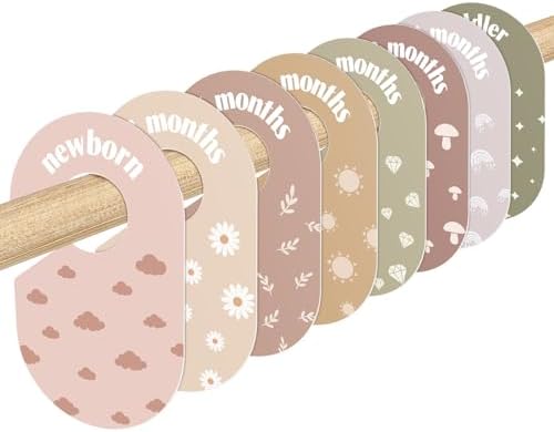WSICSE Baby Closet Dividers, 8-Piece Double-Sided Size Organizers by WSICSE