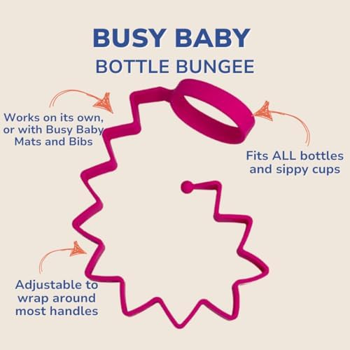 Busy Baby Bottle Bungee and Sippy Cup Strap in Food Grade Silicone - Image 3
