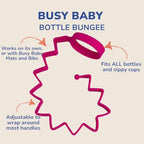 Busy Baby Bottle Bungee and Sippy Cup Strap in Food Grade Silicone - Image 3