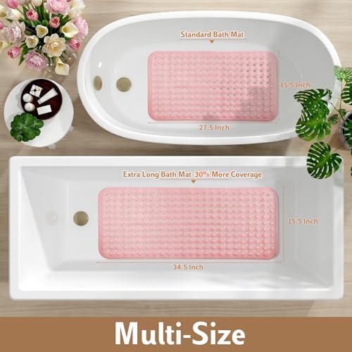 Yimobra Bathtub Mat Non Slip, Long Anti Slip Bath Tub Mat - Image 6