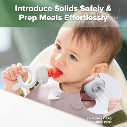 Haakaa Baby Fruit Food Feeder & Mini Freezer Nibble Tray Combo, Breastmilk - Image 2