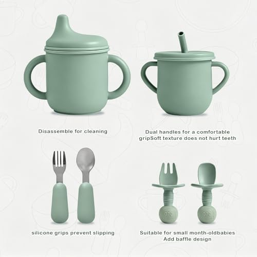 Silicone Baby Feeding Set 10 Pcs, Baby feeding essentials - Image 5