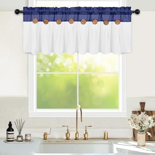 FRAMICS Farmhouse Valance Curtains, Boho Cotton Linen Kitchen Valances - Image 3