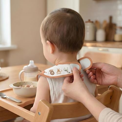 3 Pack Waterproof Baby Bibs for Eating, Mess Proof Feeding Bib - Image 3