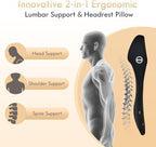FLORICH Car Seat Cushion and Lumbar Support Headrest Pillow Memory Foam - Image 2