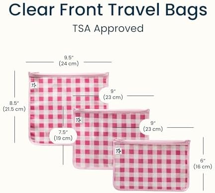 Tiny Twinkle Diaper Bag Organizing Pouches|3 Pack Mess-Proof Clear Front Travel - Image 4