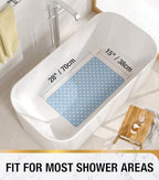 HITSLAM Bathtub Mat Non Slip, Soft TPE Bath Mat - Image 2