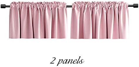 DONREN 2 Panels Pink Blackout Valances - Image 6