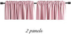 DONREN 2 Panels Pink Blackout Valances - Image 6