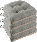 Chair Cushions for Dining Chairs Set of 4, Light Grey by FlyGulls
