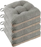 Chair Cushions for Dining Chairs Set of 4, Light Grey by FlyGulls
