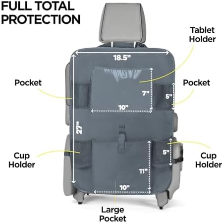 lebogner X-Large Grey Back Seat Protector - Image 3