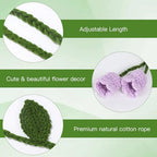 2 Pack Boho Handmade Flower Curtain Tiebacks Curtain Holdbacks - Image 6