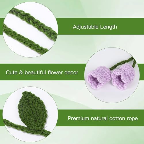 2 Pack Boho Handmade Flower Curtain Tiebacks Curtain Holdbacks - Image 6
