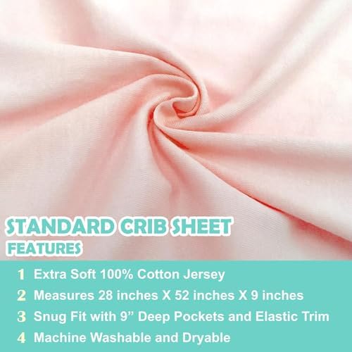 American Baby Company Cotton Fitted Crib Sheet 52x28" - Image 6