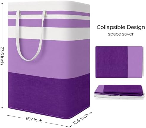 StorageRight Laundry Basket Hamper, 75L Collapsible Clothes Storage - Image 2