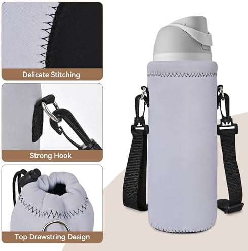 AUPET Water Bottle Bag Carrier, 24oz/32oz Insulated Neoprene bottle Sling - Image 3