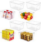 YIHONG 8 Pack Clear Storage Bins, Pantry Organizer Bins by YIHONG