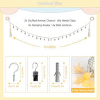 CERETIA 80" Stuffed Animal Organizer Chain, LED Light - Image 5