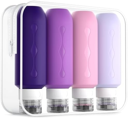 Gemice Travel Bottles for Toiletries, Tsa Approved Travel 6oz Size Containers by GemiceBeautyTools
