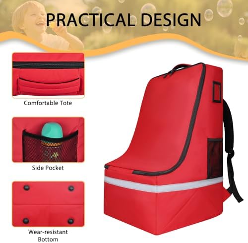 LARIPOP Car Seat Travel Bag for Airplane, Universal Gate Check Car Seat Bag - Image 5