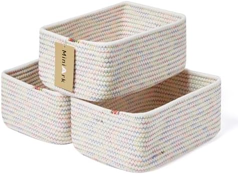MiniArk Small Storage Baskets for Organizing | Closet Organizer Bins | Shelf by MiniArkStorageBasketsHome