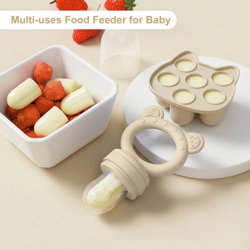 Baby Breastmilk Popsicle Molds & Baby Fruit Feeder, Infant Food Freezer Tray - Image 4
