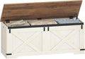 Hzuaneri 47" Farmhouse Storage Chest and Bench | 59 Gal | 330lb Seat by Hzuaneri
