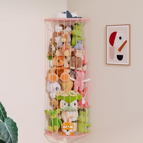 BBLIKE Stuffed Animal Storage, Corner Plush Toy Organizer by BBLIKE