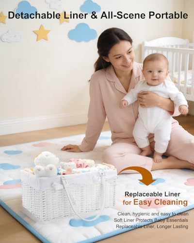 Large Baby Diaper Caddy Basket - Image 3