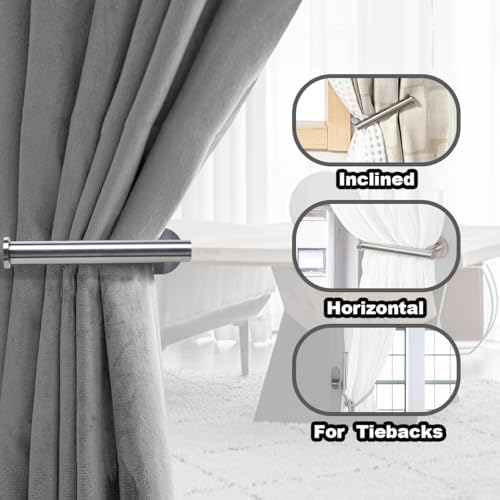 MaxMona Adhesive Curtain Holdbacks, No Drill Tie Backs, 4 Pack - Image 3