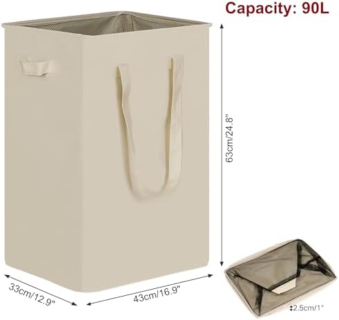 efluky Slim Laundry Basket, Narrow Laundry Hamper - Image 2