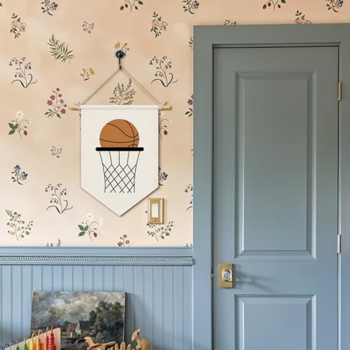 Wheatwin Boys Room Decor, Basketball Sports Wall Hanging Pennant Flag Banner - Image 2