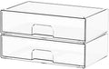 Yieach 12.1''W Clear Stackable Storage Drawers, 2 Pack Acrylic Drawer Organizer by Yieach