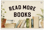 Lacama Reading Nook Decor Read More Books Linen Banner by Lacama