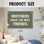 Boy Room Decor, Brothers Make The Best Friends Toddler Room Banner, Linen - Image 4