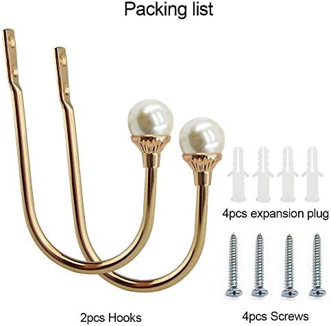 COCIVIVRE 2 Pack Curtain Holdbacks Wall Mounted Curtain Tiebacks Hooks Plastic - Image 4