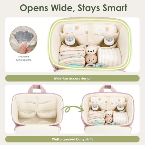 TOPEAST Diaper Bag Backpack, Large Travel Baby Bag - Image 4