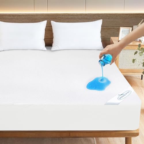 Full XL Size Mattress Protector Waterproof, Absorbent Fitted Sheet by SpringspiritBedding