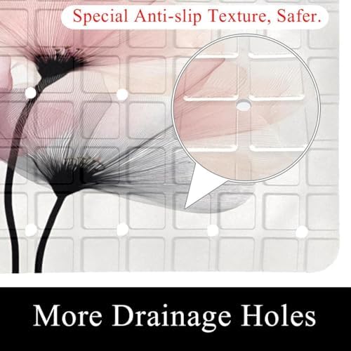 Bathtub Mat Non Slip 26.8x15.1 Inch, Machine Washable Shower Mats - Image 2