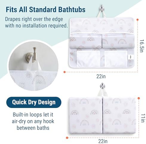 Wildkin Bath Kneeler & Elbow Rest Pad, Dual-Layer Foam, 4 Suction Cups - Image 3