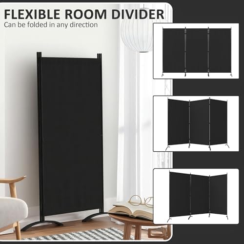 Room Divider 3 Panel Room Dividers and Folding Privacy Screens - Image 2