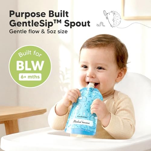 12-Pack Reusable Baby Food Pouches Refillable - Image 5