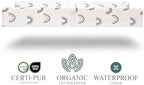 Organic Cotton Covered Contoured Baby Changing Pad | Waterproof Foam Mattress - Image 2
