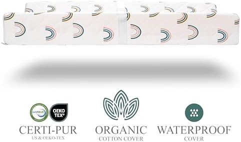Organic Cotton Covered Contoured Baby Changing Pad | Waterproof Foam Mattress - Image 2