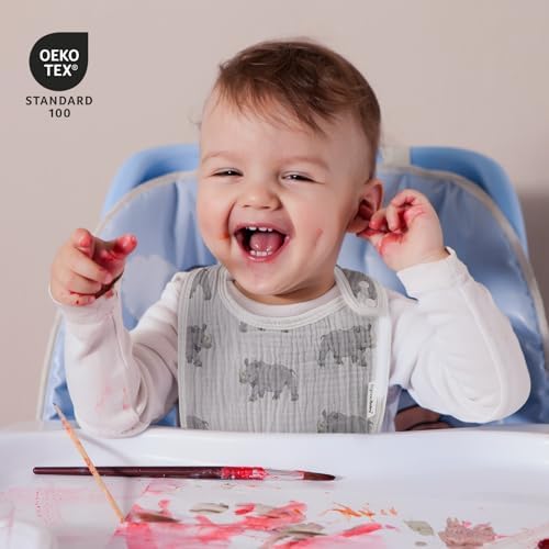 Muslin Baby Bibs for Drooling and Teething, Bibs for Boys Girls - Image 3