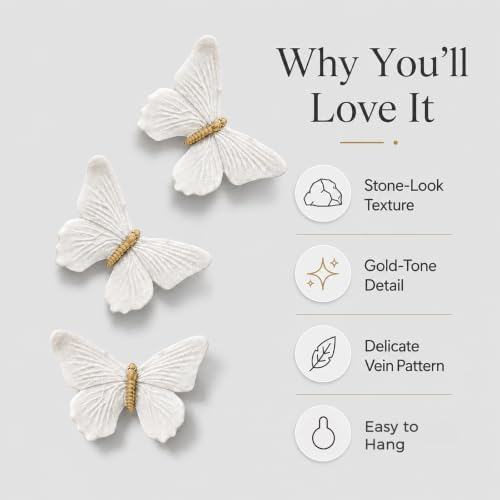 GUSFREUD 3D Butterfly Wall Decor Set – Resin Wall Decor - Image 4